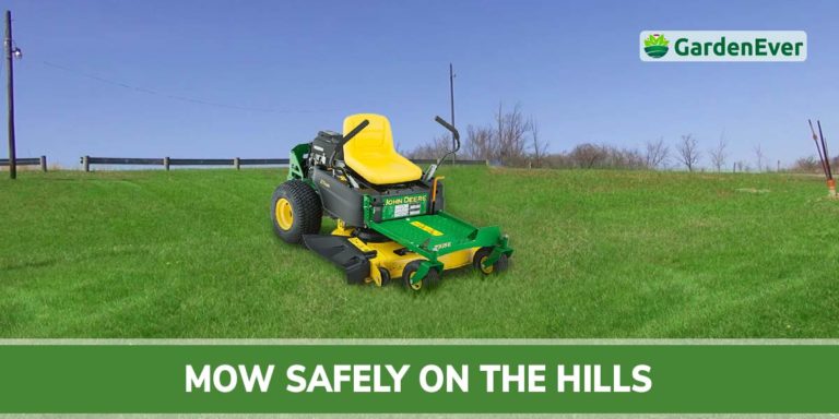 how to mow safely on the hills