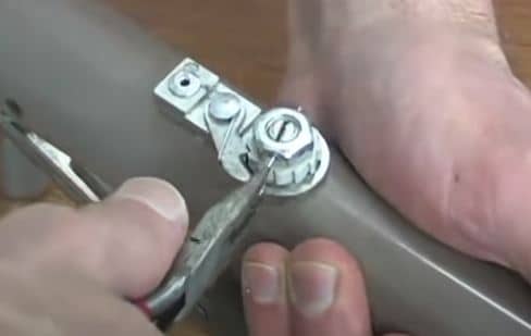 straighten the cotter pin with needle nose plier